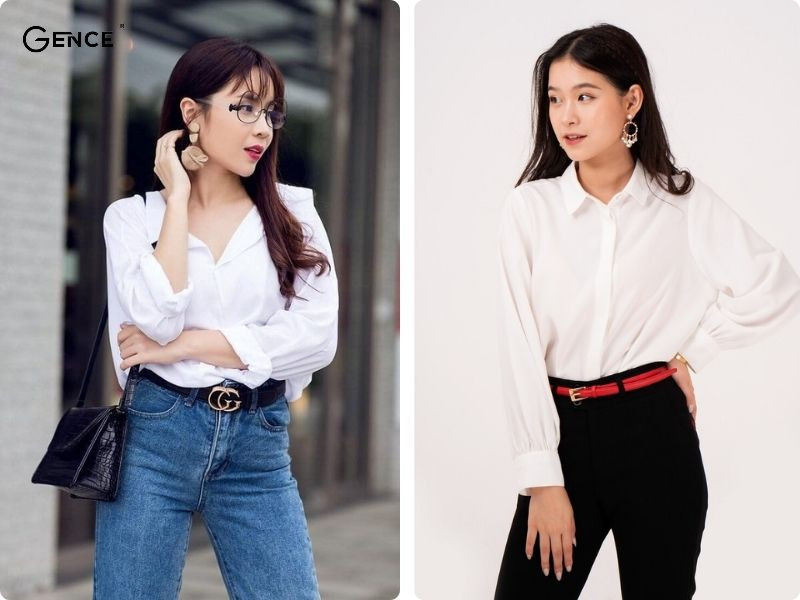 Thắt lưng tạo điểm nhấn cho bộ trang phục