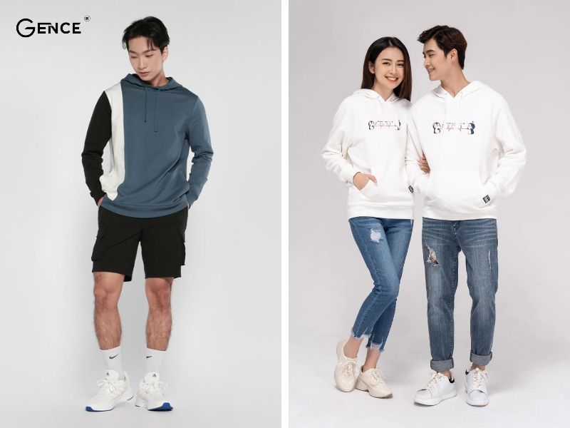 Cách phối đồ với giày trắng cho nam cùng áo hoodie