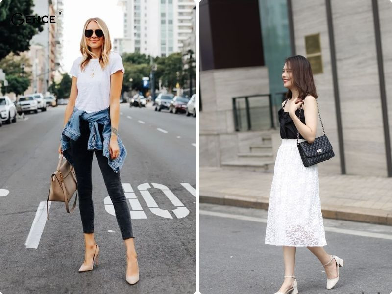 Phối đồ với túi xách nữ theo phong cách thời trang basic
