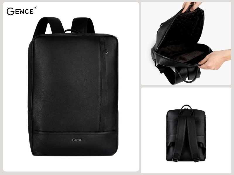 GBL01 dáng dọc màu đen da bò Mill