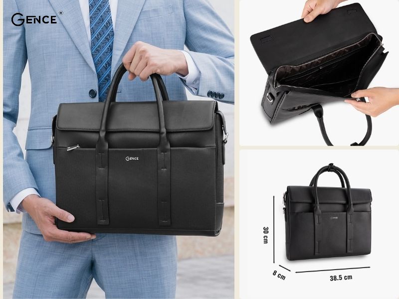 CDX12 da bò Taiga màu đen đựng laptop hiệu quả