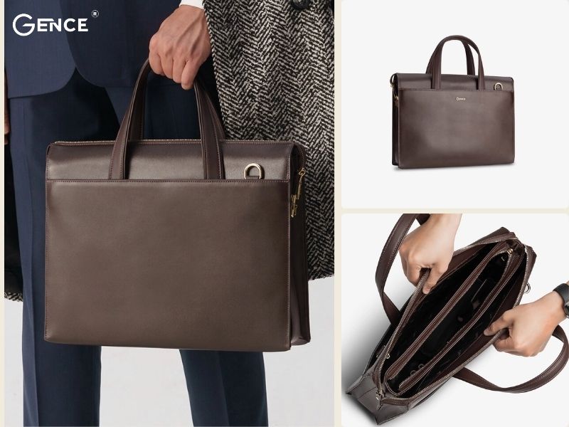 CTS11 khóa số màu nâu da Nappa