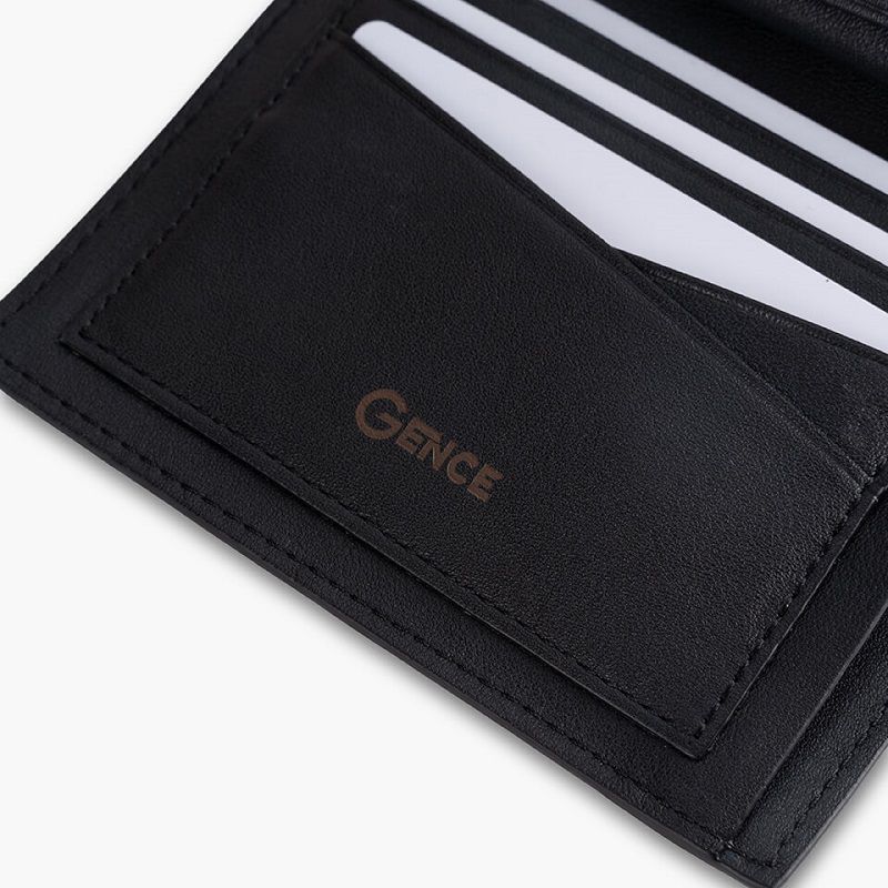 Chất liệu da bò xịn của ví đứng nam C09 Gence