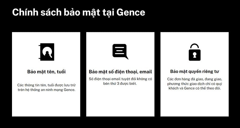 Bảo mật các thông tin cá nhân không để bên thứ 3 được biết