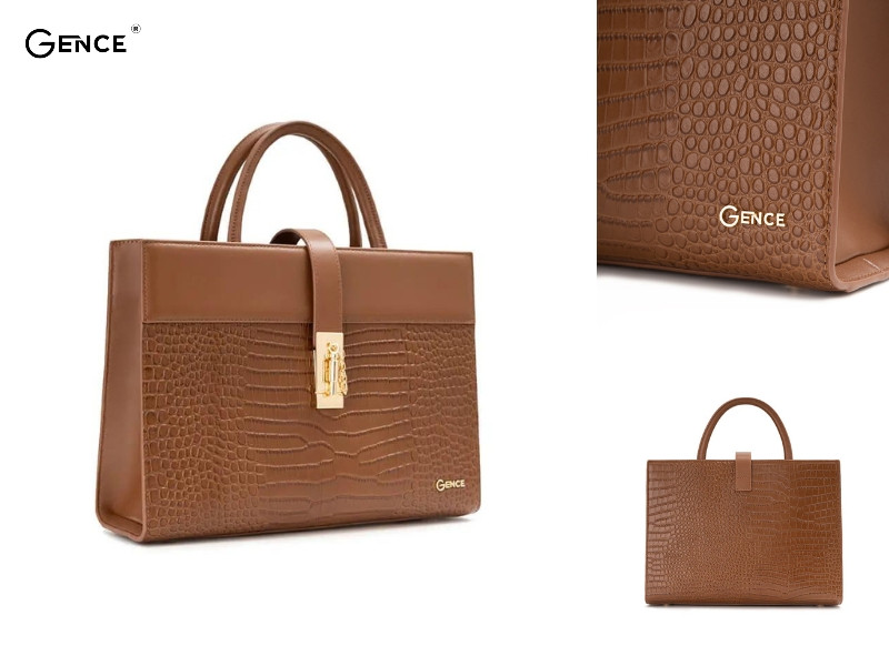 Túi xách nữ TX19 Lion được Gence lựa chọn da bò dập vân cá sấu