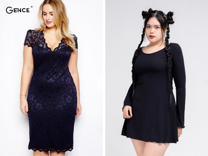 Đầm dự tiệc cho người mập bụng với váy ôm