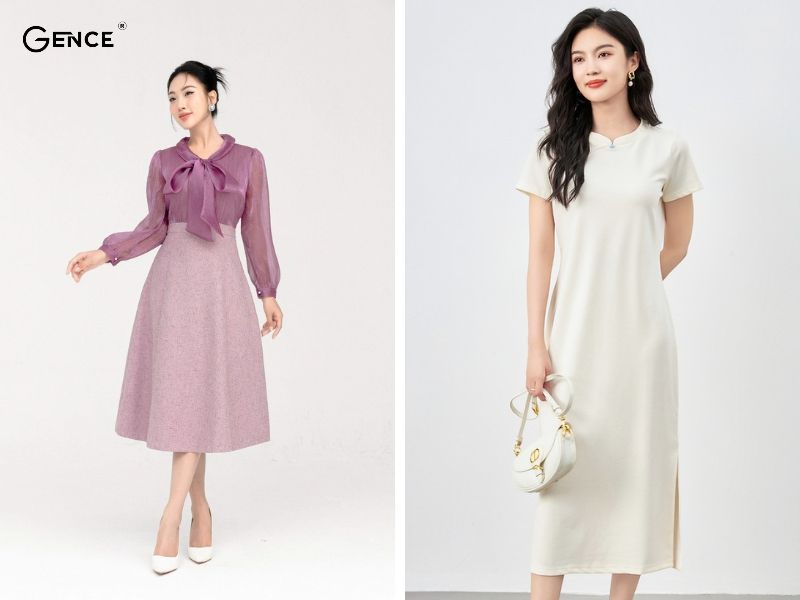 Váy dài duyên dáng trong dịp ra mắt hai bên