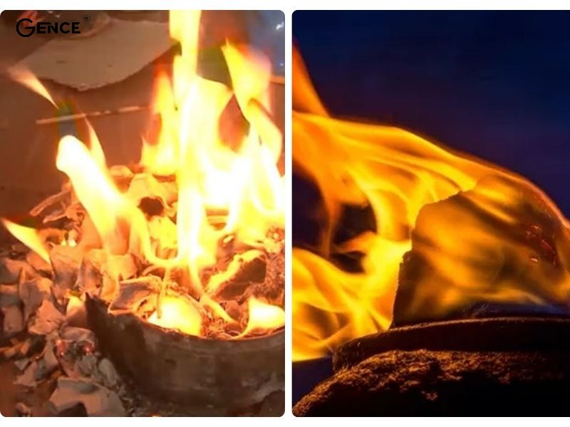 Đốt lửa là một phương pháp kiểm tra độ thật giả của da