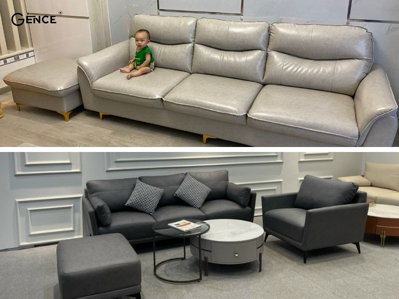 Ghế sofa bọc da Simili sang trọng cho căn phòng