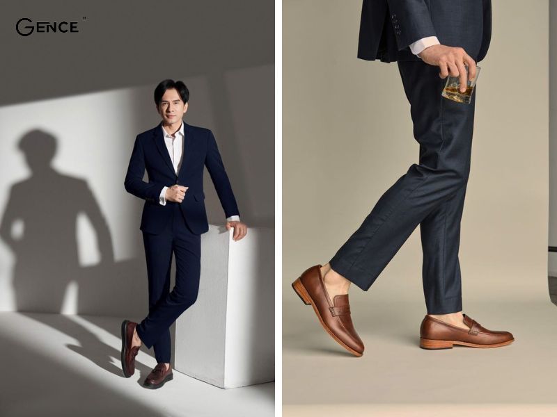 Giày lười phối cùng vest nam để dễ dàng di chuyển