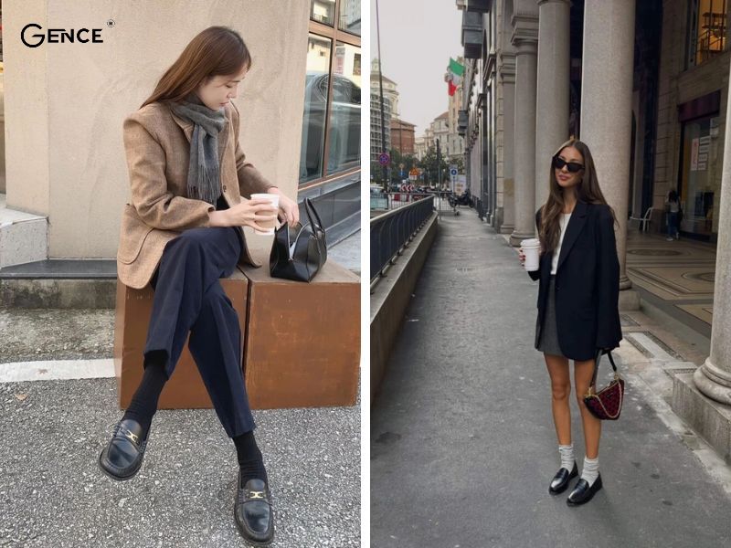 Giày lười phối cùng vest thể hiện sự cá tính và chuyên nghiệp