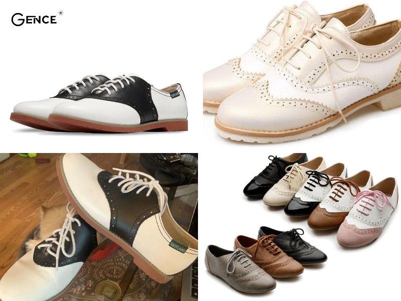 Giày Oxford nữ Sadie hai tông màu tương phản nổi bật