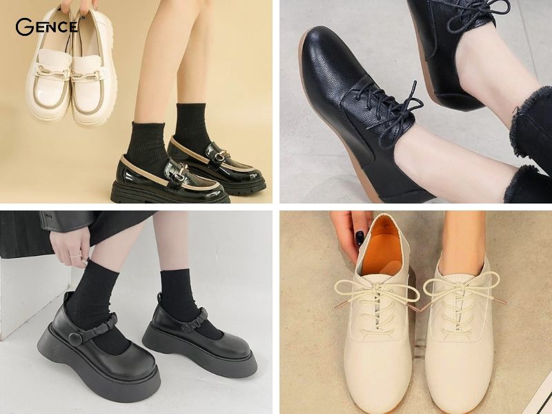 Giày Oxford nữ trơn classic đơn giản, tinh tế