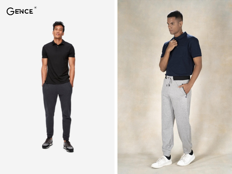 Áo polo mix cùng quần jogger phù hợp với chàng trai công sở