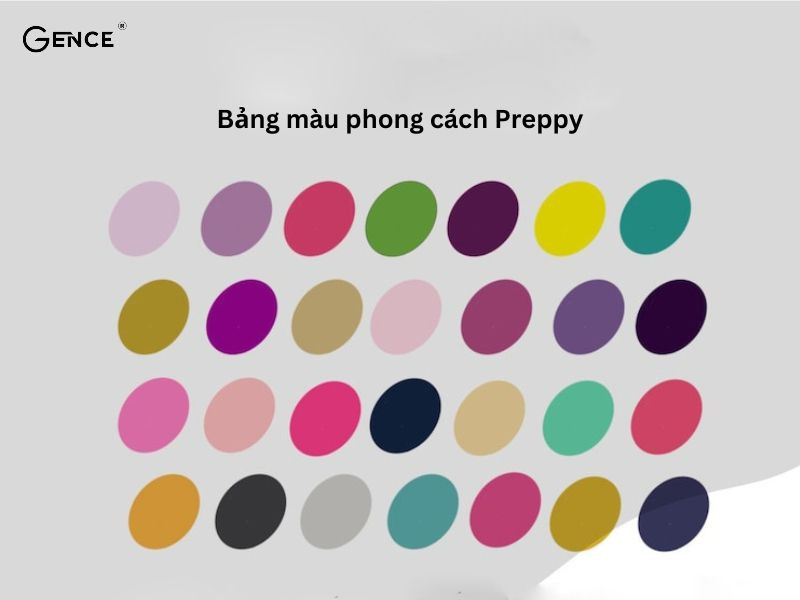 Các màu sắc điển hình của Preppy style