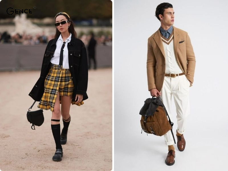 Túi xách và giày kết hợp hoàn hảo theo phong cách Preppy