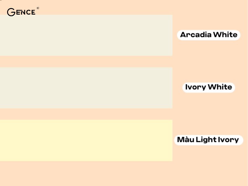 Các sắc thái của màu Ivory
