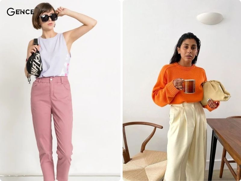 Phối items màu Ivory cùng ton màu ấm thể hiện sự phá cách