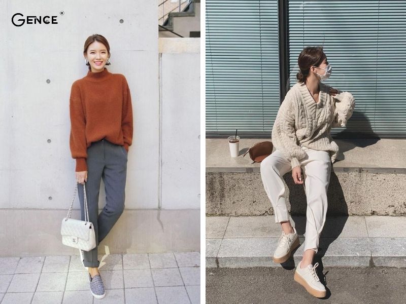 Lịch lãm khi kết hợp áo jumper với quần tây