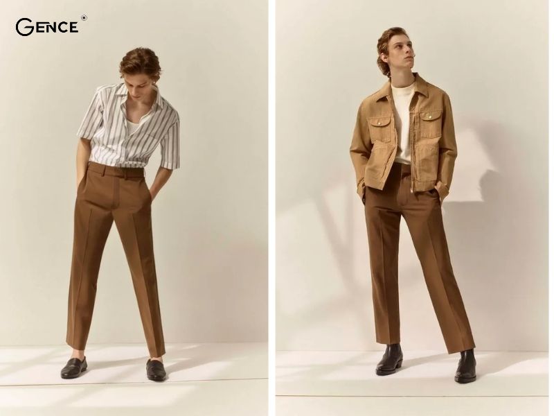Kết hợp phong cách retro với áo sơ mi, quần âu