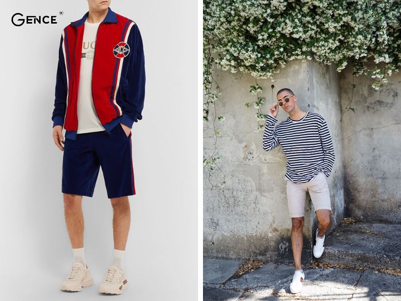 Kết hợp quần short mát mẻ với giày Gucci nam