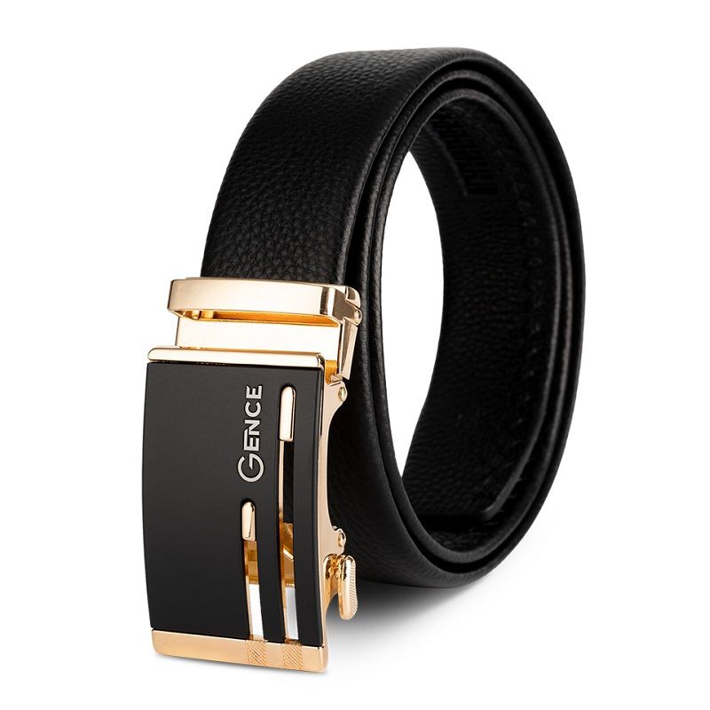 Khóa trượt màu vàng cao cấp của dây lưng công sở LG12