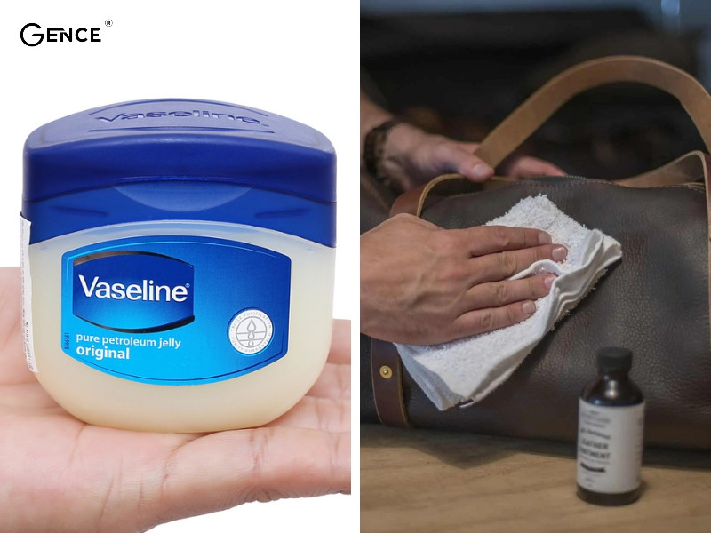 Cồn và vaseline khắc phục tình trạng đồ da bị cứng