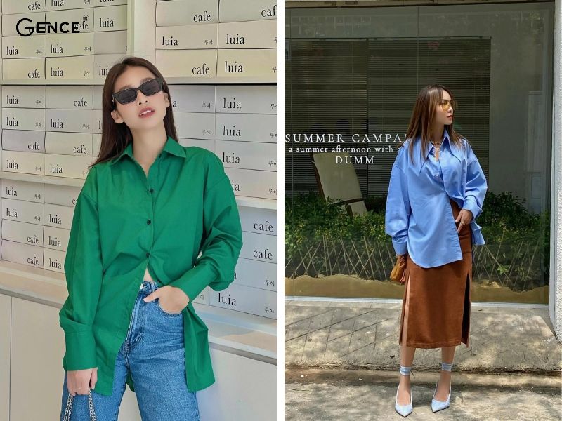 Lưu ý cần biết phối đồ với áo sơ mi oversize nữ