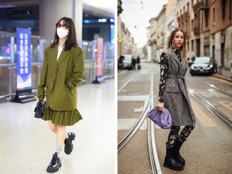 Cá tính khi mặc vest cùng giày bánh mì