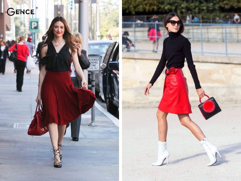 Huyền bí khi phối màu đỏ đô với màu đen