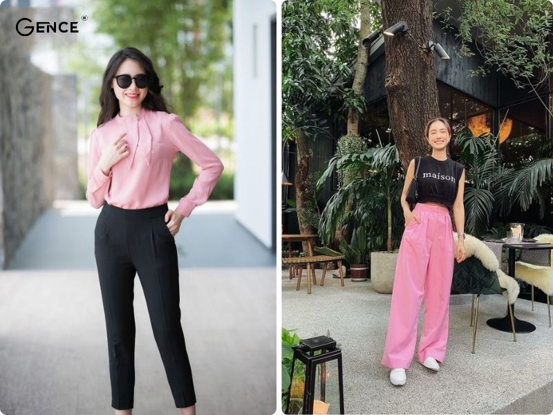 Sự kết hợp màu sắc đơn giản mà không lỗi mốt: hồng phối đen