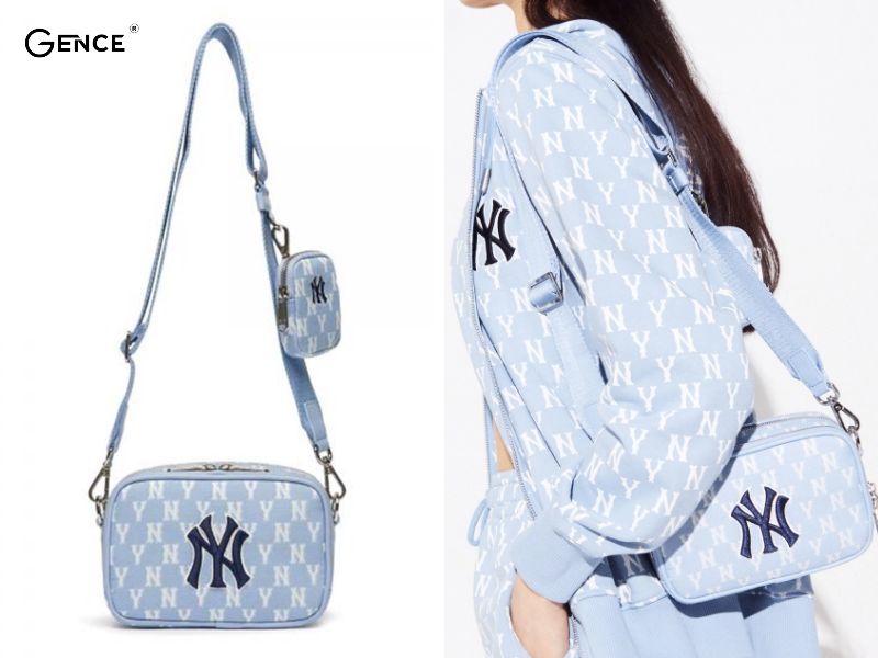 Mẫu MLB NY MONOGRAM CRAYON HIP BAG NEW YORK YANKEES BLUE