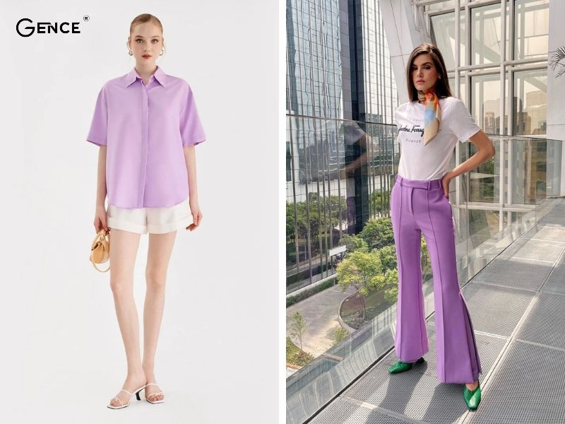 Màu tím và trắng phù hợp với mọi phong cách