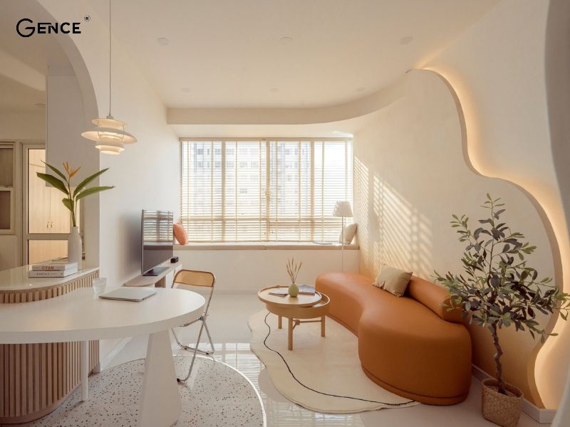 Màu trắng giúp không gian sáng sủa, rộng rãi