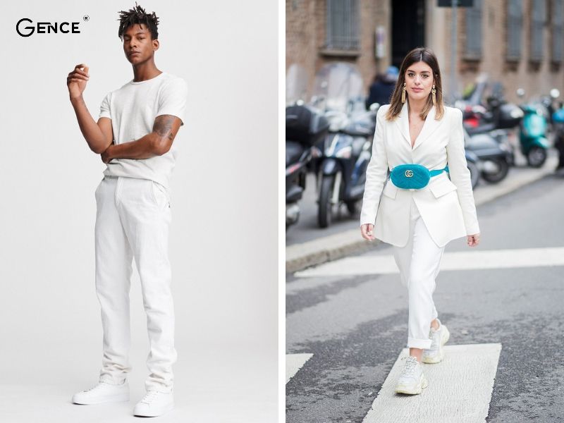 Năng động, trẻ trung khi mix All White