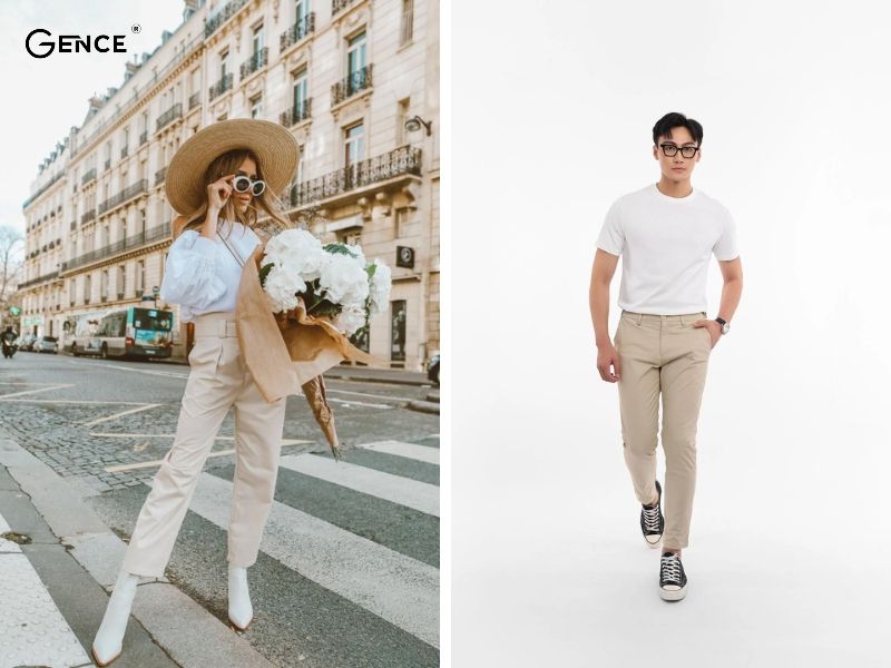 Dịu dàng khi phối đồ với màu kem