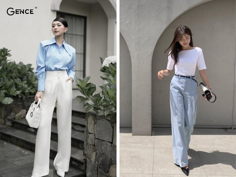 Thanh lịch và trẻ trung khi mix xanh lam với trắng