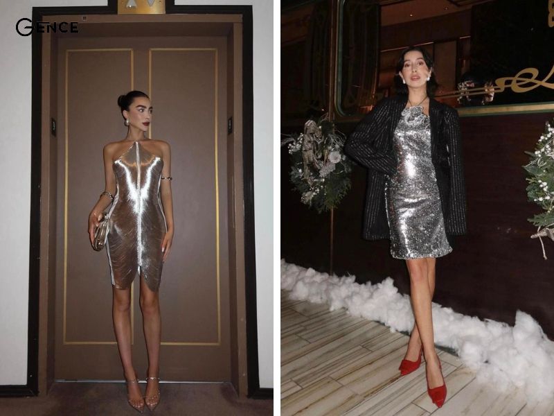Cô nàng phá cách ưa chuộng váy đầm Metallic