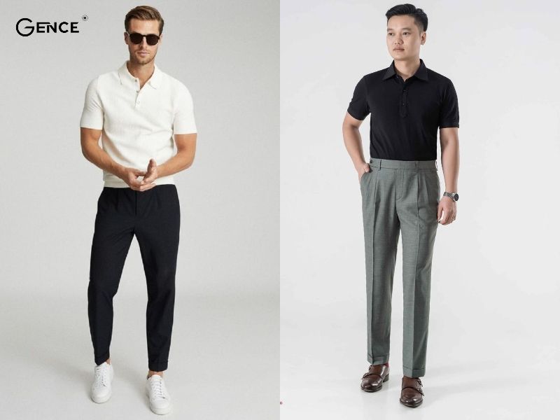 Mix áo polo cùng quần tây sẽ giúp gu thời trang thăng hạng