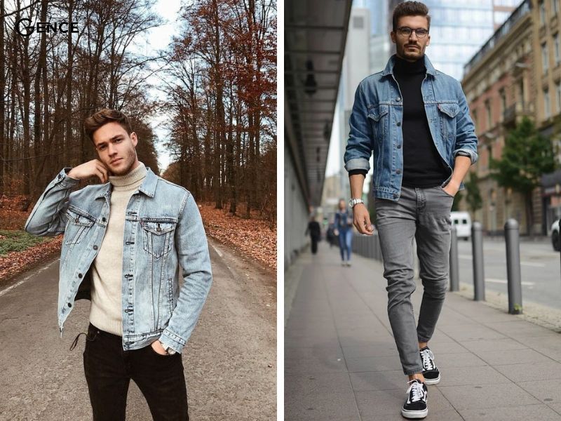 Mix cùng áo khoác denim