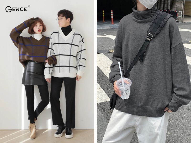 Mix cùng áo sweater