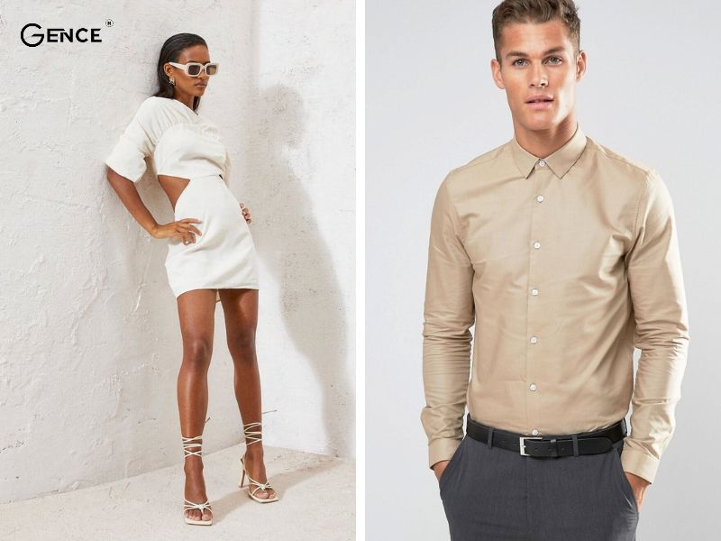 Những bạn da ngăm lên đồ màu trắng kem