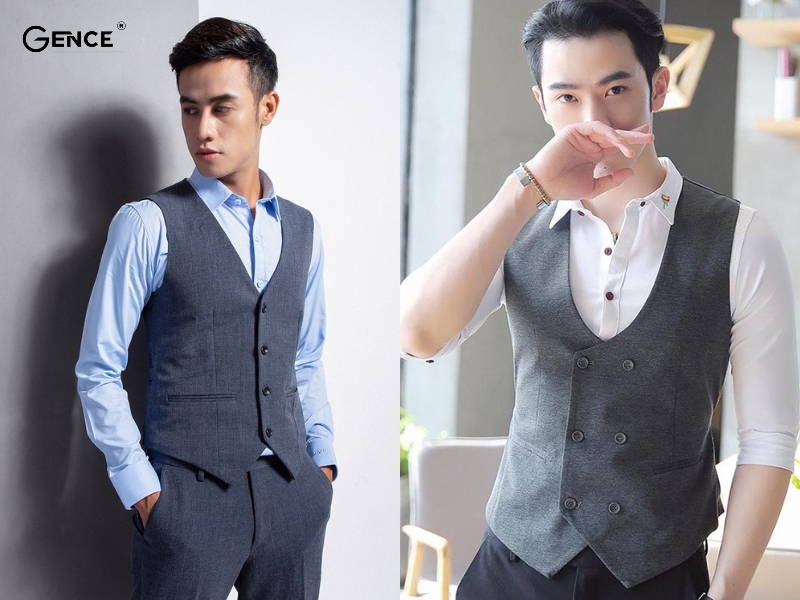 Phố đồ với áo gile nam và quần tây nam tính, lịch lãm