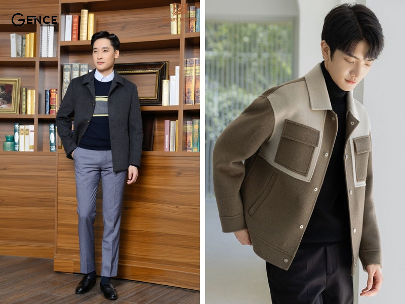 Áo dạ nam dáng ngắn mang đến sự gọn gàng