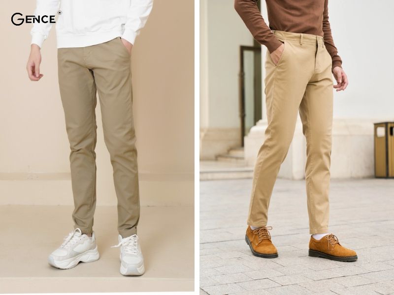 Phối đồ với quần kaki đi kèm phụ kiện để thêm phần nổi bật