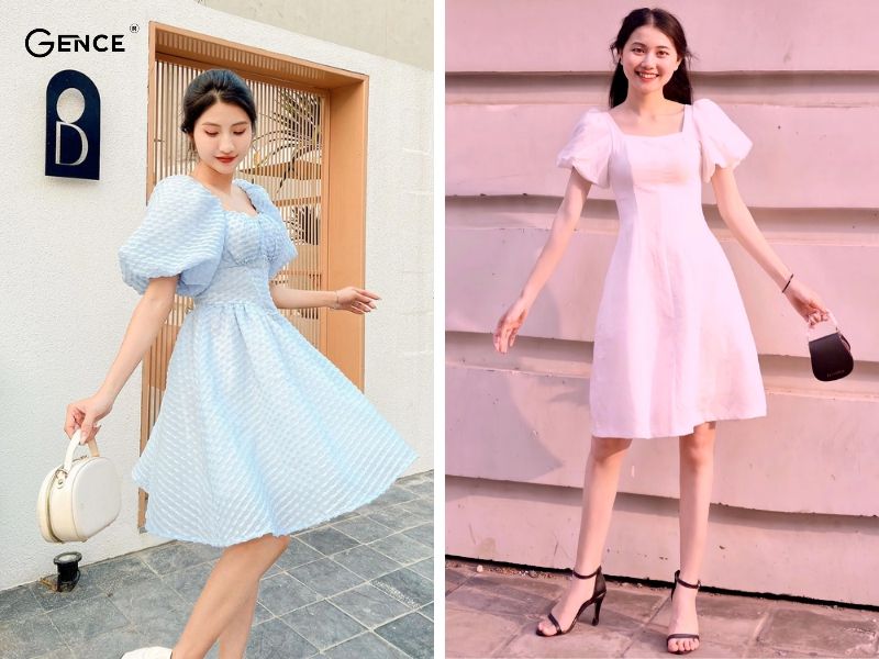 Váy xòe tay bồng mang lại sự sang trọng, quý phái