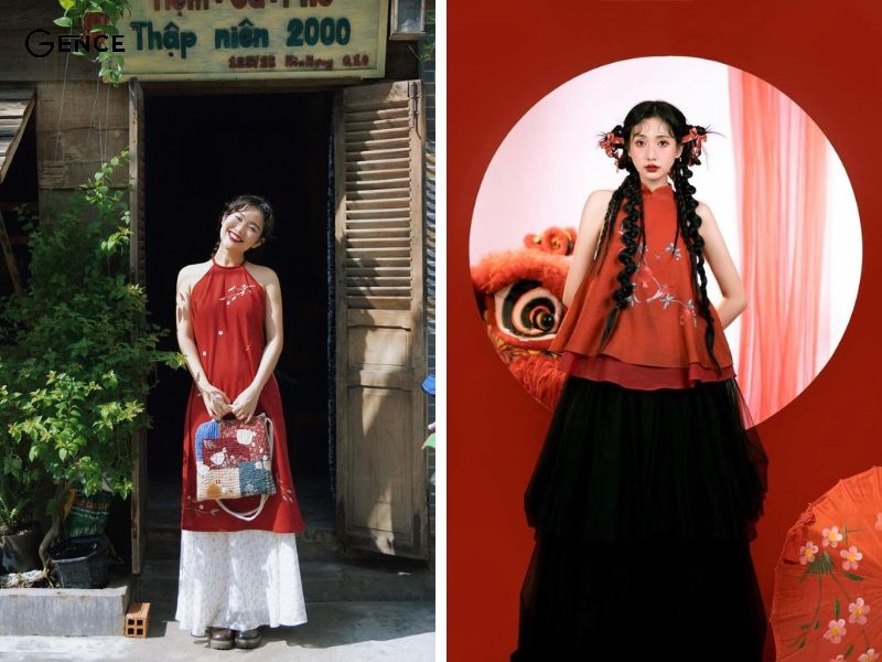 Diện váy yếm dễ thương đi chơi Tết cho học sinh cấp 2