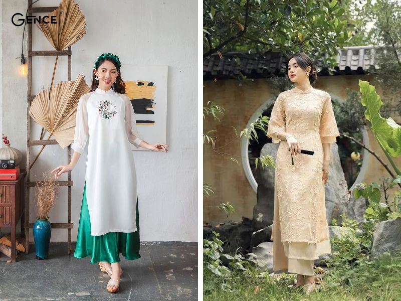 Áo dài cách tân là item không thể thiếu trong dịp Tết