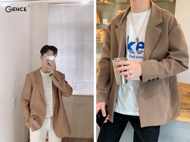 Phối đồ đi du lịch với style Hàn cùng quần kaki và blazer