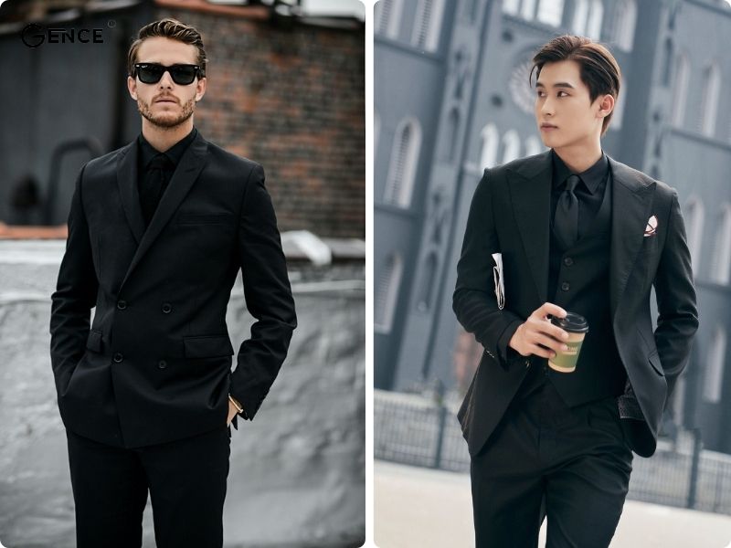 Trang phục suit đen lịch thiệp cho đàn ông